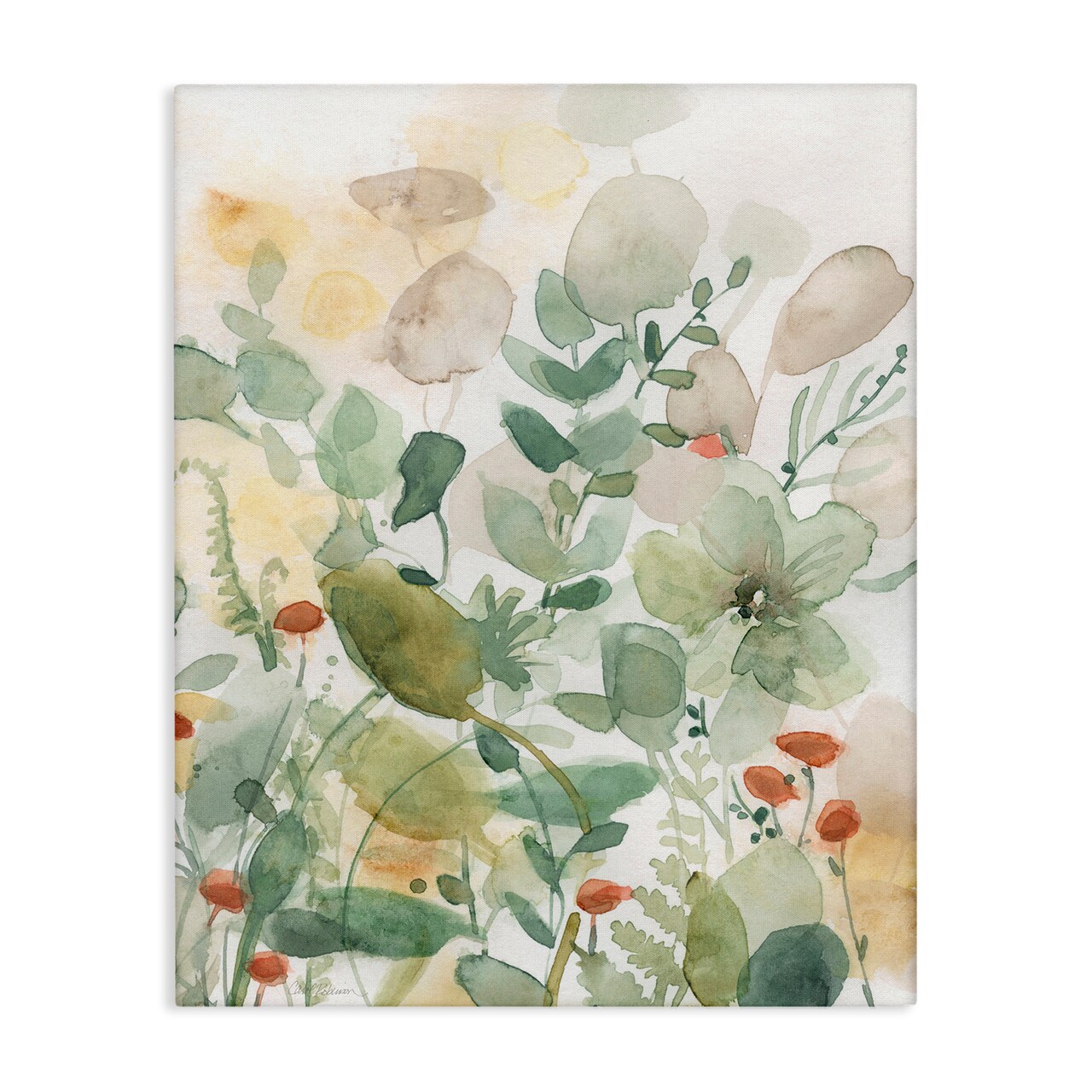 Stupell Industries Layered Transparent Leaves Canvas Wall Art Design by Carol Robinson